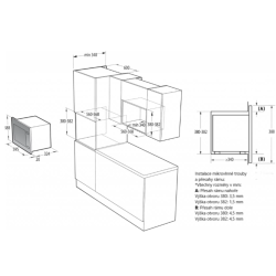 Mora Four à micro-ondes encastrable, acier inoxydable (VMT125X)
