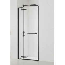  TGD NEW Porte de douche 100x200cm pivotante anticalcaire avec profilé noir mat (SATTGDN100NIKAC)