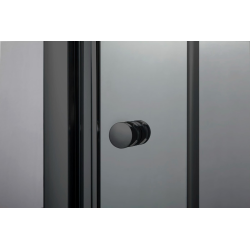 Swiss Aqua Technologies SAT PROJECT Douche quart de cercle 90x90cm coulissante avec profilé noir mat (SATPROMUS90CT)