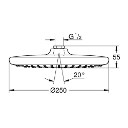 Vitalio Start 250 Douche de tête 1 jet, chrome (26815000)