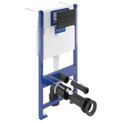  Pack WC Bâti-support sol mur Villeroy & Boch + WC sans bride Villeroy + Abattant SoftClose + Plaque noire (VCNARCHI3-4)