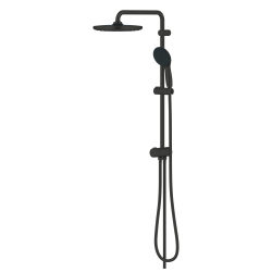  Colonne de douche avec inverseur manuel + Douche de tête 2 jets + Douchette 2 jets, noir mat (G266802431)