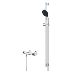 Precision Flow Set de douche avec mitigeur thermostatique + Douchette + Barre 90 cm, chrome (G34805001)