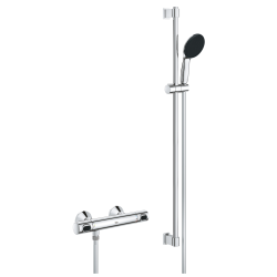 Precision Flow Set de douche avec mitigeur thermostatique + Douchette + Barre 90 cm, chrome (G34805001)