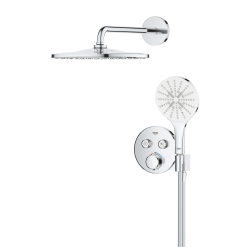 Precision SmartControl Set de douche encastrée façade thermostatique + Douche de tête + Douchette 3 jets, chrome (G34877000)