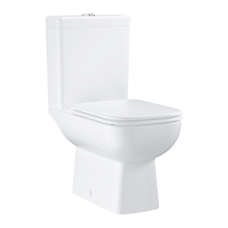 Grohe StartEdge Ceramic Ensemble WC à poser sans bride + Abattant avec frein de chute en Duroplast, blanc (G39814000)