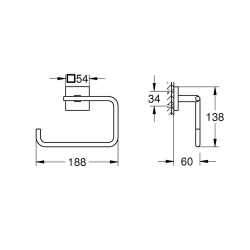 Start Cube anneau porte-serviettes, chrome (G40975000)