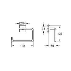  Start Cube anneau porte-serviettes, noir mat (G409752430)