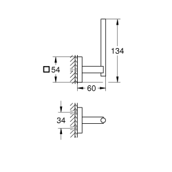  Start Cube porte-papier toilette, chrome (G40979000)