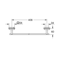  Start Cube barre porte-serviettes 45 cm, noir mat (G409872430)