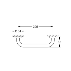 Start barre d'appui PMR 34,9 cm en métal avec fixations cachées, noir mat (G411892430)