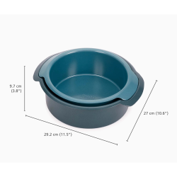 Nest™ Bake Ensemble de 2 moules à gâteaux ronds antiadhésifs, bleu (45068)