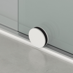  X-MOTION Porte de douche 110x200cm Coulissante, anticalcaire avec profilé blanc (SATBWIXM110NIKAB)