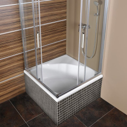 90x90 Carmen baignoire d'angle gain de place, sans pieds, blanc (29611)