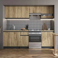 Katarina Graphite LUX Cuisine complète à assembler 2,4 m (KSETKATARINAG)