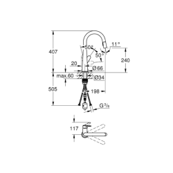 Mitigeur évier, chrome (G30419000)
