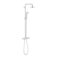 Grohe Vitalio Start System 160 Colonne de douche avec mitigeur thermostatique + douche de tête + douchette à main, chrome (G26832000)