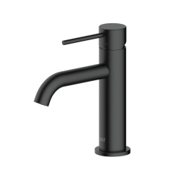 Aurum mitigeur lavabo sur pied 16,5 cm, à levier, sans vidage, noir mat (SATBAUR271C)