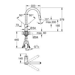 Minta OHM sink C-spout Dual Spray