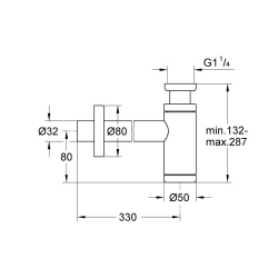  Siphon pour lavabo 1/4", or (G28912GN0)