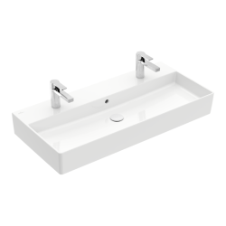 Memento 2.0 Lavabo suspendu, 100 x 47 x 13,5 cm, avec trop-plein, meulé, blanc (4A221L01)