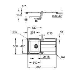 K500 Sink 45 -S 86/50 1.0 rev