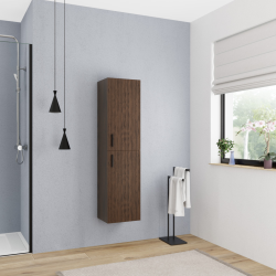 Ceramia 140*35*30 cm, Nouveau meuble de salle de bain assemblé, certifié FSC, couleur chêne (CERAMIA-4DW35)
