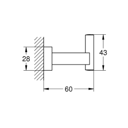 Essentials Cube Robe Hook