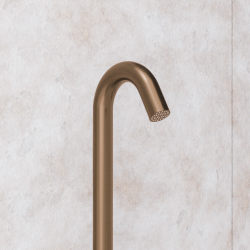  Naturel Douche extérieure de jardin et piscine, en inox 316, eau chaude et froide, douchette pieds, couleur cuivre (NATUREL-LFR)