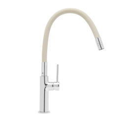 56,5x51cm évier en granite à encastrer + mitigeur aérateur Neoperl®, jasmin (SATSINKGQQ100J-SET1)