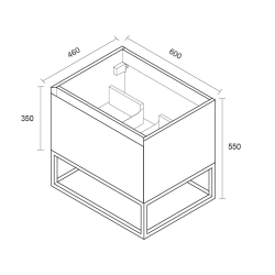 Ceramia Nouveau meuble de salle de bain Ceramia 60 cm, certifié FSC, gris perle (CERAMIA-1LG60)