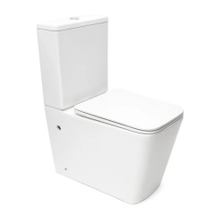 Infinitio WC à poser sans bride évacuation vario + abattant SoftClose + réservoir de chasse d'eau, blanc (SATINF032SREXVPSN)