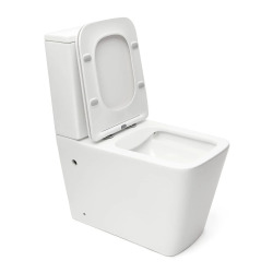 Infinitio kit WC à poser évacuation vario + abattant SoftClose + réservoir de chasse d'eau, blanc (SATINF032SREXVPSN)