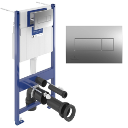 Bâti-support sol-mur avec plaque chromé (92122869)