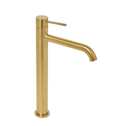 Aurum mitigeur lavabo haut 30,8 cm en acier inoxydable, à levier, sans vidage, or brossé (SATBAUR285BG)