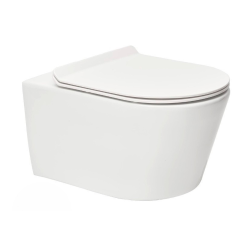 Pack bâti Duofix 112cm + Plaque blanche Delta20 + Cuvette suspendue sans bride et fixations invisibles (SATrimlessGeb3)