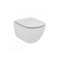 Pack WC Bâti-support + Cuvette Ideal Standard TESI AquaBlade sans bride fixations invisibles + Plaque chrome (ViConnectTesi-2)