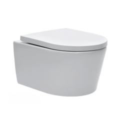 Pack WC Bâti-support UP720 extra-plat + WC Architectura sans bride + Abattant softclose + Plaque chrome (SLIM-Architectura2-F)