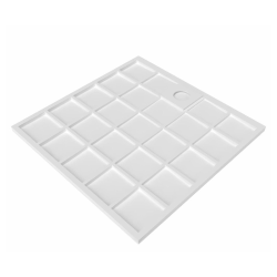 Vision Receveur de douche 90x90cm + Siphon Eslim90. Marbre coulé, blanc (SATSVVI90QB-S)