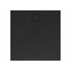 Vision Receveur de douche 90x90cm + Siphon Eslim90. Marbre coulé, noir (SATSVVI90QC-S)