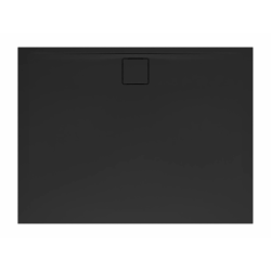 Vision Receveur de douche 100x80cm + Siphon Eslim90. Marbre coulé, noir (SATSVVI10080C-S)