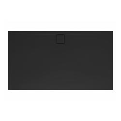 Vision Receveur de douche 140x80cm + Siphon Eslim90. Marbre coulé, noir (SATSVVI14080C-S)