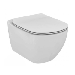 Pack WC Bâti-support extra-plat UP720 + Cuvette Tesi Ideal Standard + Abattant frein de chute + Plaque Blanc/Chrome