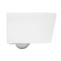 Brevis WC suspendu sans bride avec abattant SoftClose, rinçage Vortex, fixations invisibles, blanc (SATBRE010RTORP)