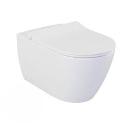 Pack WC Bâti-support UP320 + WC sans bride Bello + Abattant softclose + Plaque blanche (GebBello-K)