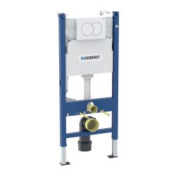 Geberit Delta Pack bâti-support Duofix 112cm + Plaque de commande blanche Delta01 + Fixations murales (111.154.11.2)