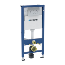 Pack Autoportant Bâti-support Duofix 112cm + Plaque de commande Chrome Delta20 + fixations murales (458.134.21.2)