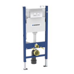 Bâti-support DUOFIXBasic pour toilettes suspendues, avec Plaque de déclenchement Delta chrome (458.141.21.1)