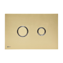 Plaque de commande double touche en acier inoxydable, doré mat (SATATBG)