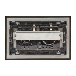 Plaque de commande double touche en acier inoxydable, traitement PVD, gun metal mat (SATATBGM)